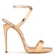DIONNE 12 Gold rose patent leather sandal