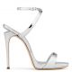 DIONNE 12 Silver patent leather sandal