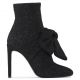 JOSEPHINE Black glitter fabric boot