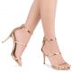 HARMONY 90 90 mm mirrored rose gold sandal