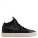 KRISS Black and white 3d fabric mid-top